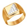 Кольцо из золота с родированием 014097-4