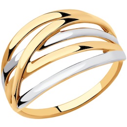 Кольцо из золота с родированием 018469-4