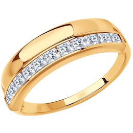 Кольцо из золота с фианитами 018567-4