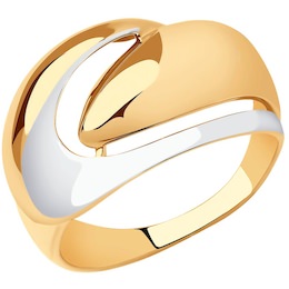 Кольцо из золота с родированием 018705