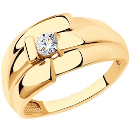 Кольцо из золота с фианитом 018732
