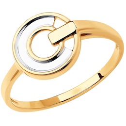 Кольцо из золота с родированием 018778