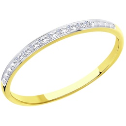 Кольцо из желтого золота с бриллиантами 1011806-2
