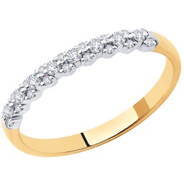 Кольцо из золота с бриллиантами 1012076
