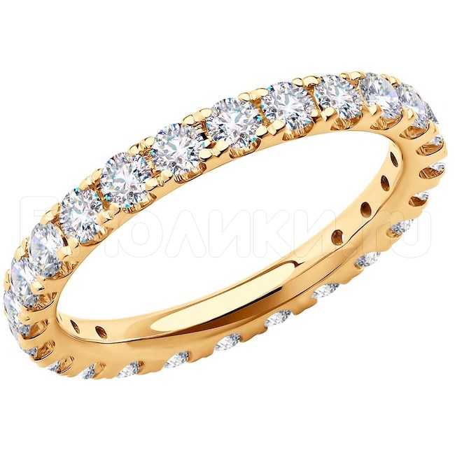Кольцо из золота с бриллиантами 1012077