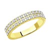 Кольцо из желтого золота с бриллиантами 1012078-2