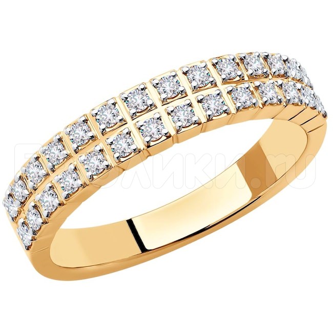 Кольцо из золота с бриллиантами 1012078