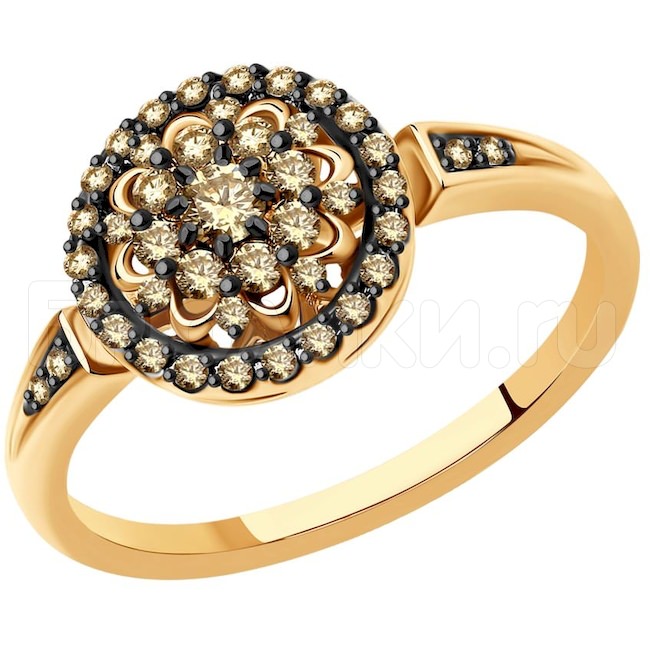 Кольцо из золота с бриллиантами 1012119