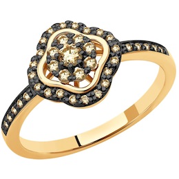Кольцо из золота с бриллиантами 1012123