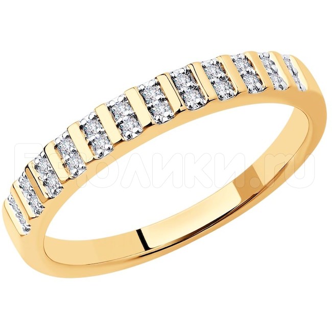 Кольцо из золота с бриллиантами 1012169
