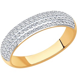 Кольцо из золота с бриллиантами 1012175