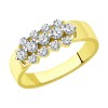Кольцо из желтого золота с бриллиантами 1012178-2