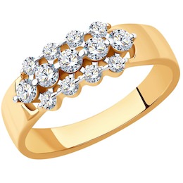 Кольцо из золота с бриллиантами 1012178