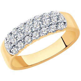 Кольцо из золота с бриллиантами 1012180