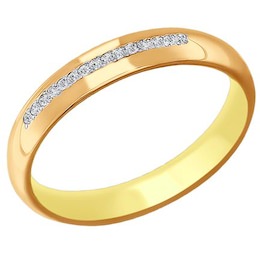 Кольцо из комбинированного золота 110237