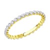 Кольцо из желтого золота с родированием со Swarovski Zirconia 81010505-2