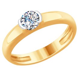 Кольцо из золота с бриллиантами 9010052-35