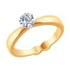 Кольцо из комбинированного золота с бриллиантами 9010053-35