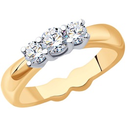 Кольцо из золота с бриллиантами 9010054-35