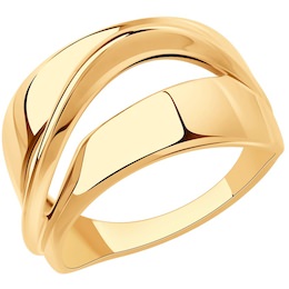 Кольцо из золочёного серебра с золочением 93010874
