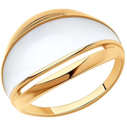 Кольцо из золочёного серебра с золочением и эмалью 93010875