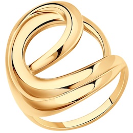 Кольцо из золочёного серебра с золочением 93010879