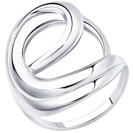 Кольцо из серебра с родированием 94013269