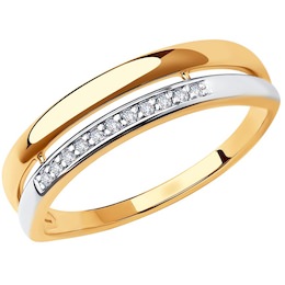 Кольцо из золота с фианитами 018796