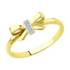Кольцо из желтого золота с фианитами 018809-2