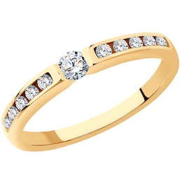 Кольцо из золота с бриллиантами 1012190