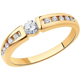 Кольцо из золота с бриллиантами 1012215