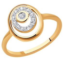 Кольцо из золота с бриллиантами 1012219