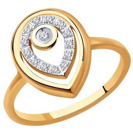 Кольцо из золота с бриллиантами 1012220
