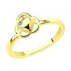 Кольцо из желтого золота с фианитом 018734-2