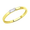 Кольцо из желтого золота с фианитом 018845-2