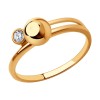 Кольцо из золота с фианитом 018933