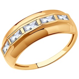 Кольцо из золота с фианитами 018954