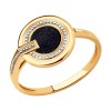 Кольцо из золота с эмалью 018983