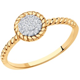 Кольцо из золота с бриллиантами 1012227