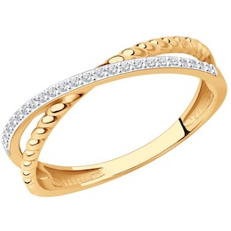 Кольцо из золота с бриллиантами 1012229