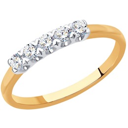 Кольцо из золота с бриллиантами 1012231