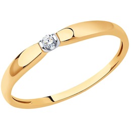 Кольцо из золота с бриллиантом 1012263