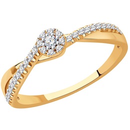 Кольцо из золота с бриллиантами 1012279
