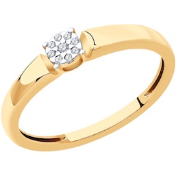 Кольцо из золота с бриллиантами 1012301