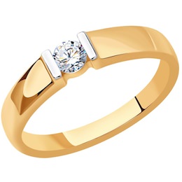 Кольцо из золота с бриллиантом 1012316