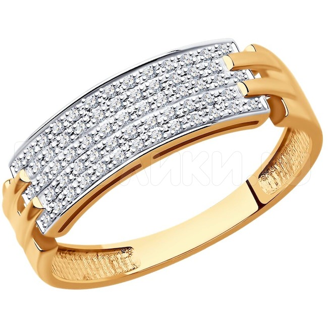 Кольцо из золота с бриллиантами 1012325