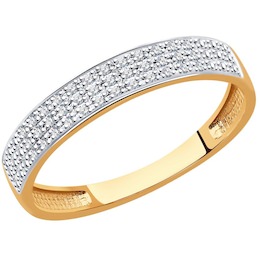 Кольцо из золота с бриллиантами 1012330