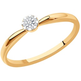 Кольцо из золота с бриллиантами 1012333