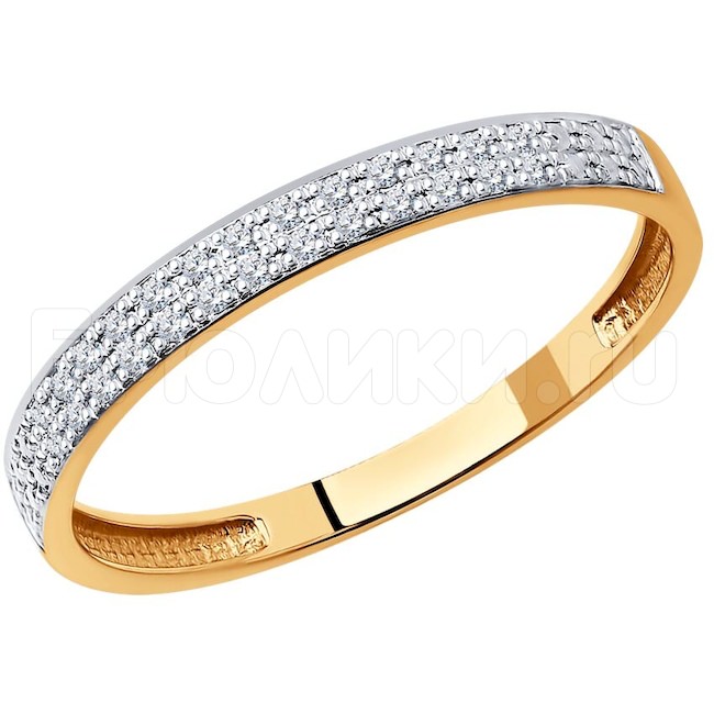 Кольцо из золота с бриллиантами 1012336