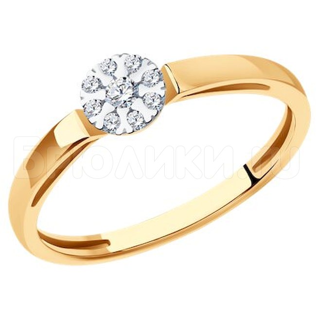 Кольцо из золота с бриллиантами 1012368